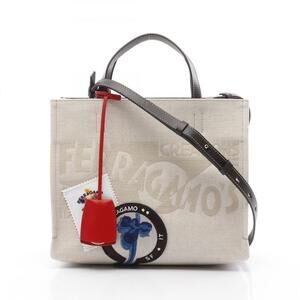 SALVATORE FERRAGAMO Brown Leather Tote Bag